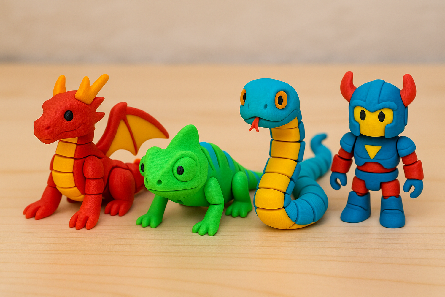 Articulated 3D Prints – Flexi Dragons, Snakes & Collectible Toys