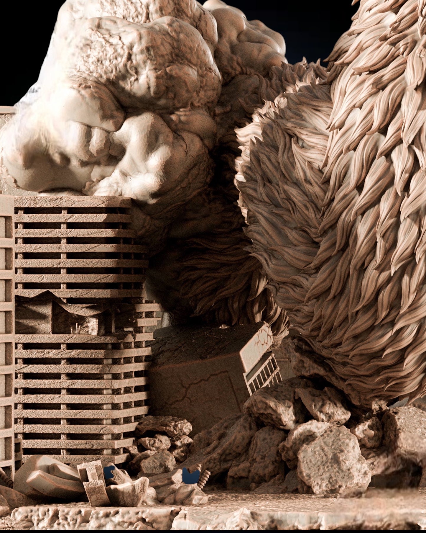 Kong — Titan Rampage Centerpiece Statue | Obsidian Guild Studio
