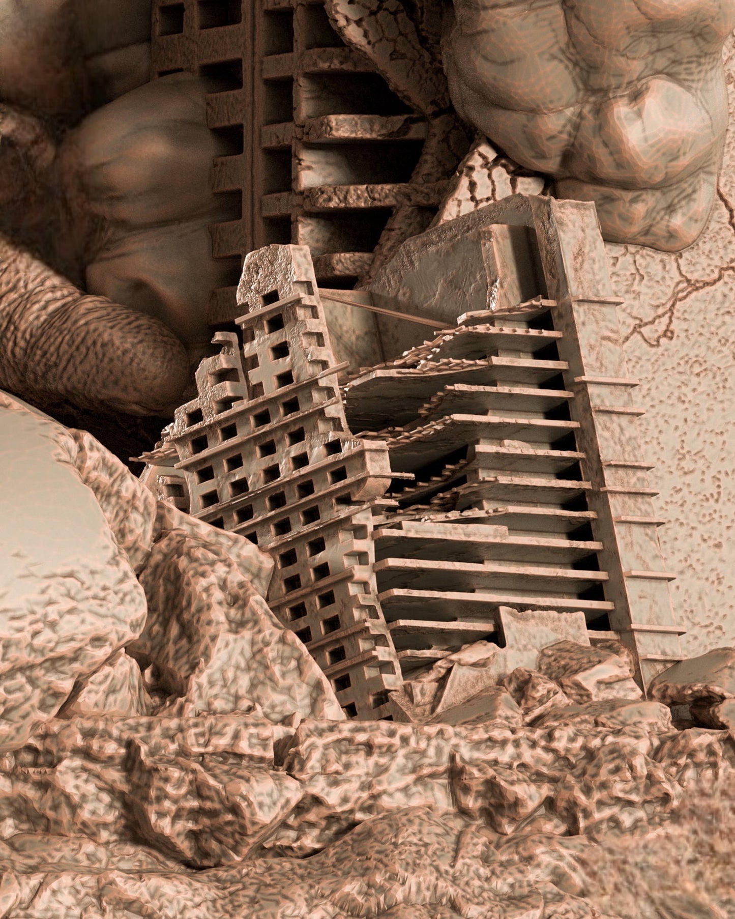 Kong — Titan Rampage Centerpiece Statue | Obsidian Guild Studio