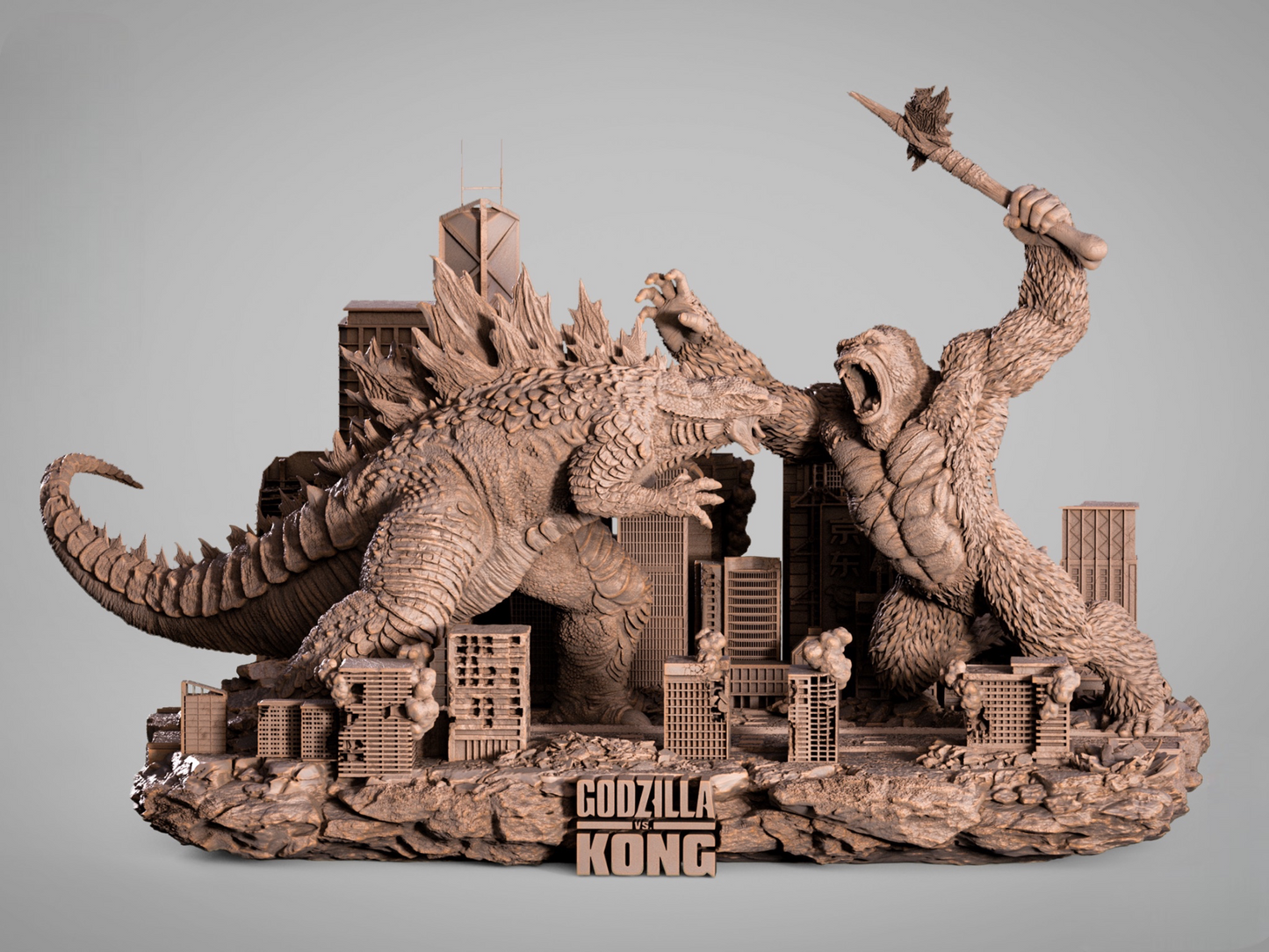 Godzilla vs Kong — Titan War Masterwork Diorama | Obsidian Guild Studio