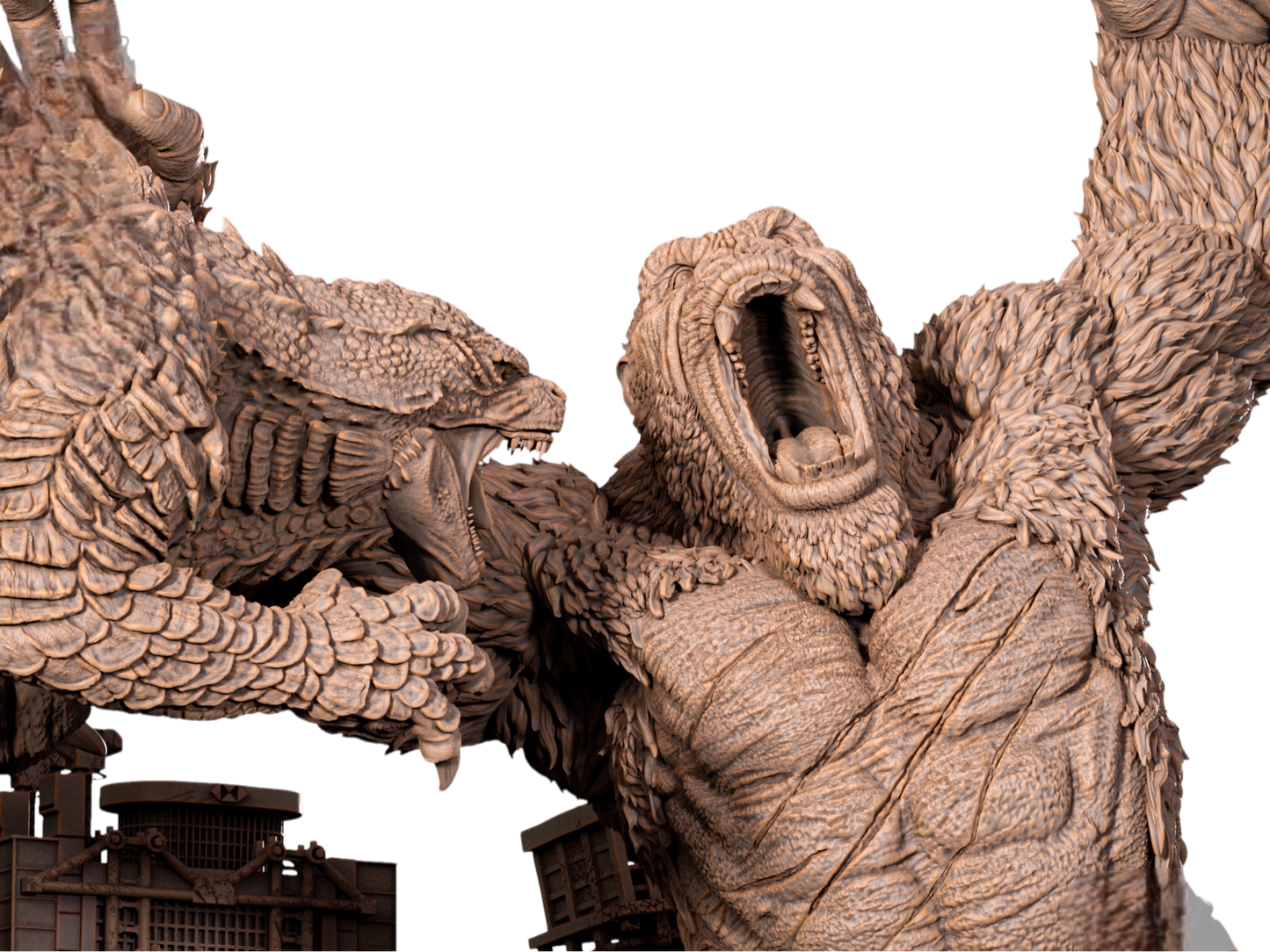 Godzilla vs Kong — Titan War Masterwork Diorama | Obsidian Guild Studio