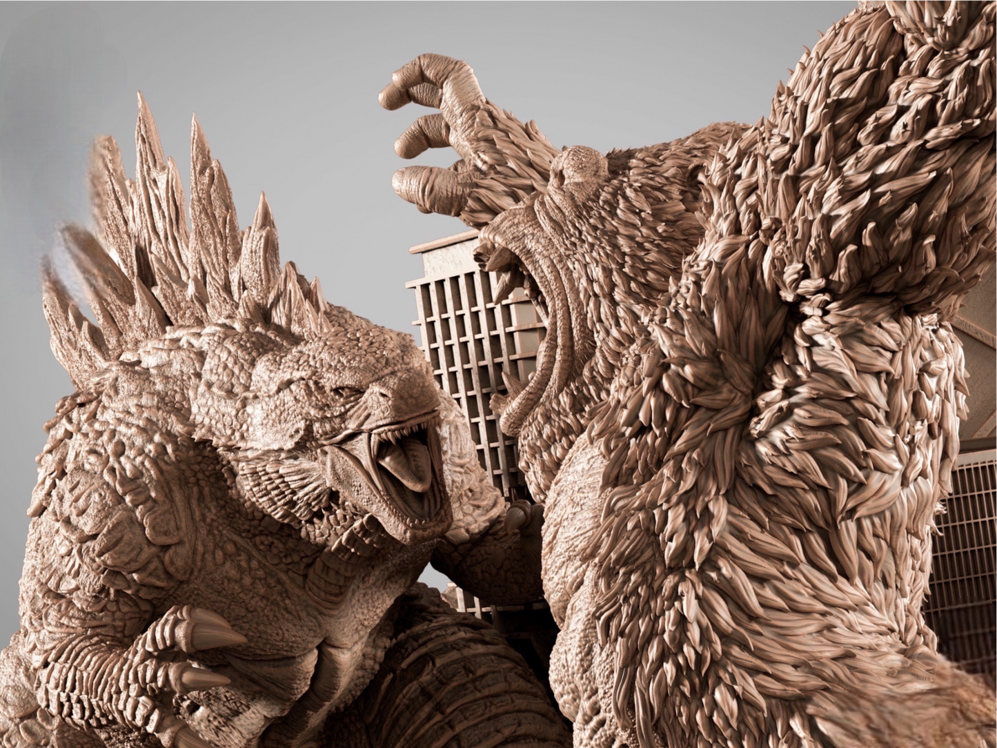 Godzilla vs Kong — Titan War Masterwork Diorama | Obsidian Guild Studio