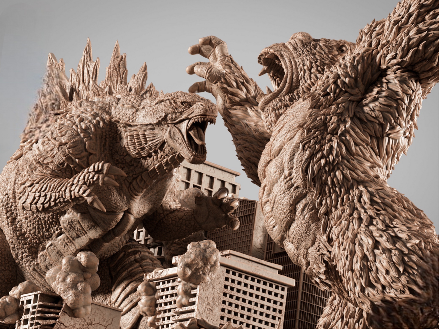 Godzilla vs Kong — Titan War Masterwork Diorama | Obsidian Guild Studio