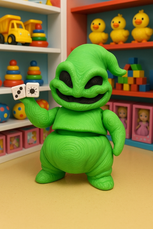 3D Printed Oogie Dice Figurine – Spooky Halloween Collectible & Tabletop Décor