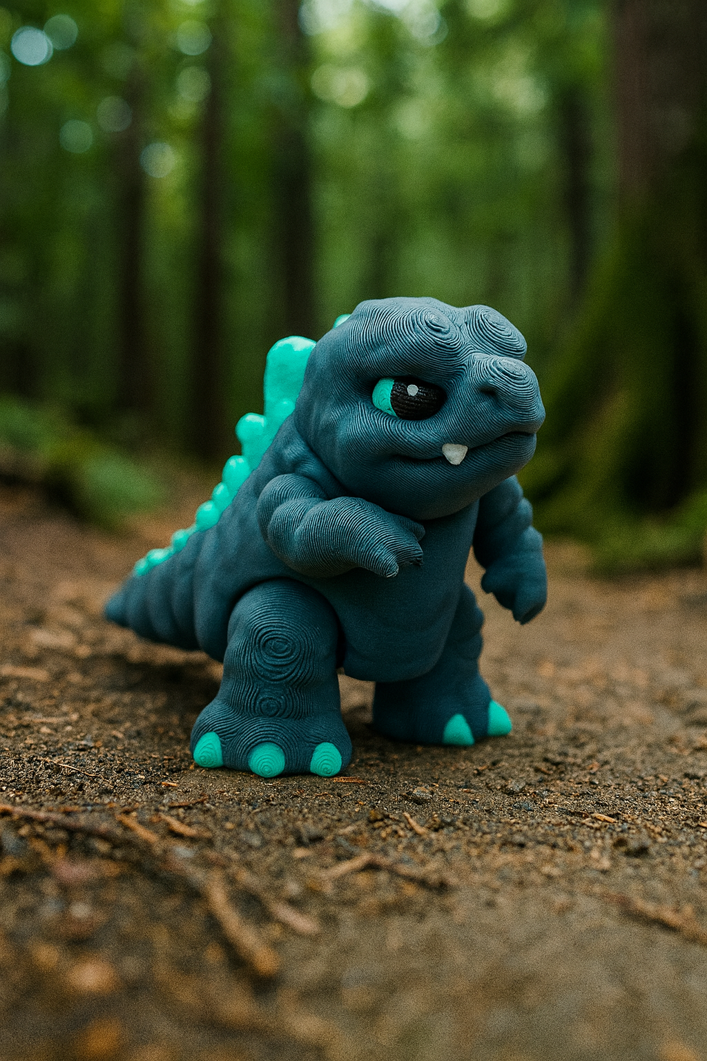 Godzilla-Inspired Collectible Figure – Stylized 3D Printed Kaiju