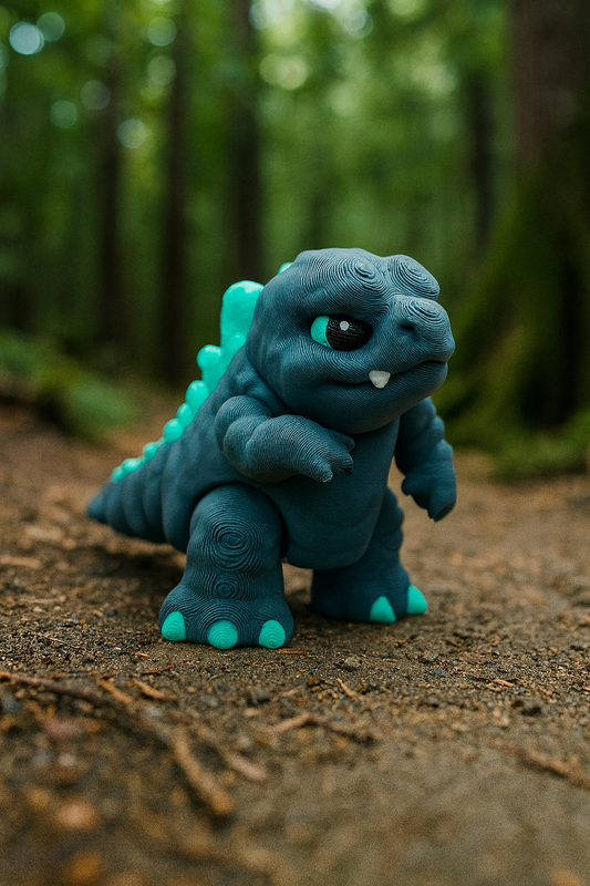 Godzilla-Inspired Collectible Figure – Stylized 3D Printed Kaiju