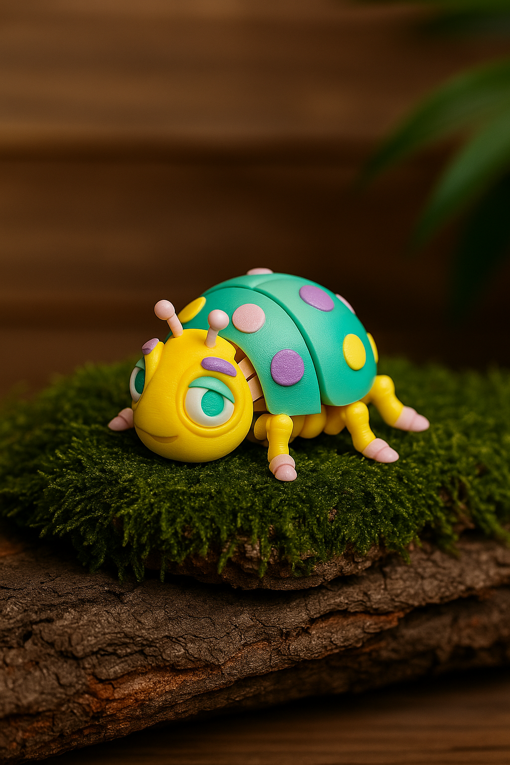 Articulated Ladybug Mini – 3D Printed Flexi Toy, Colorful Collectible Bug