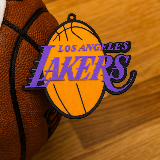 Los Angeles Lakers Basketball Fan Chain Necklace – Purple & Gold Game Day Accessory